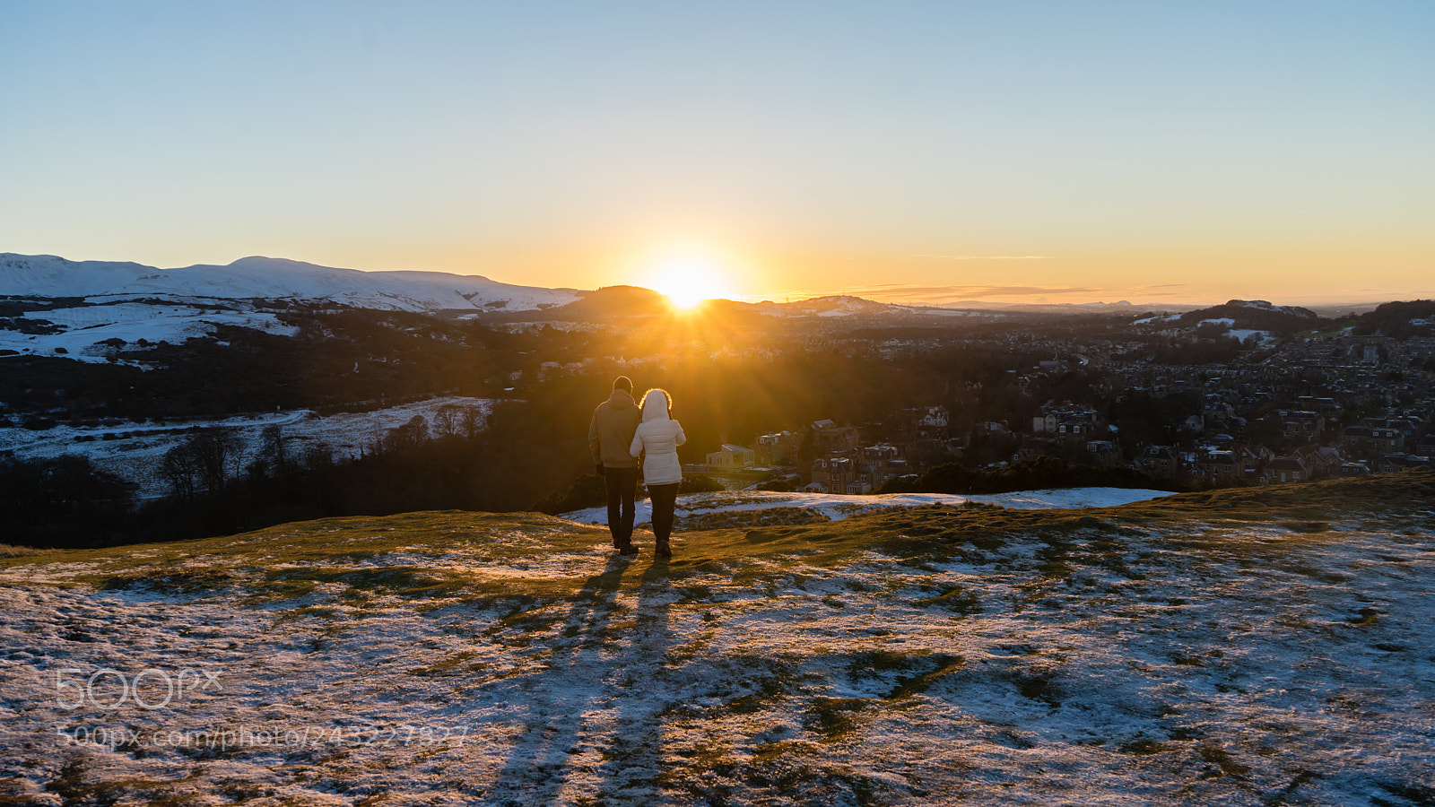 Sony a7 II sample photo. Snow, sunset and lovers photography