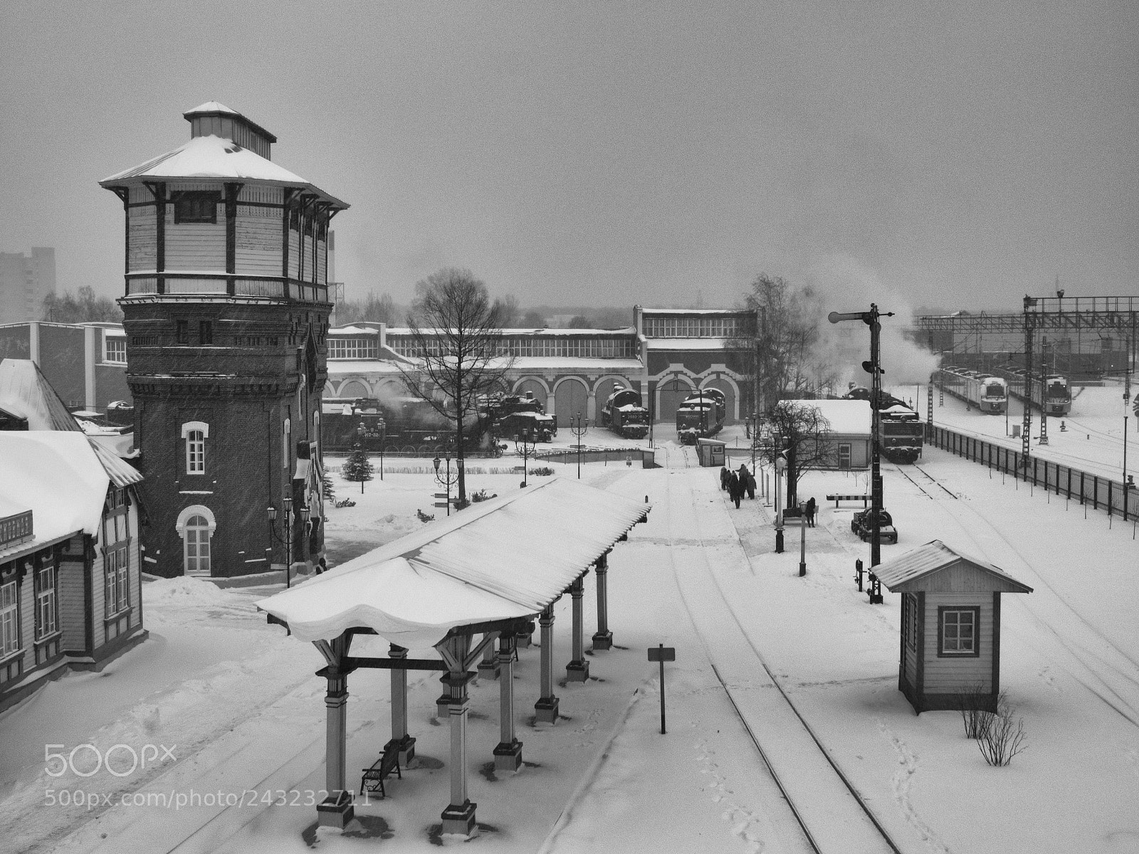 Olympus OM-D E-M1 sample photo. At the old train photography
