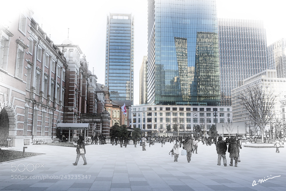 Canon EOS M3 sample photo. Northside of tokyo staion photography