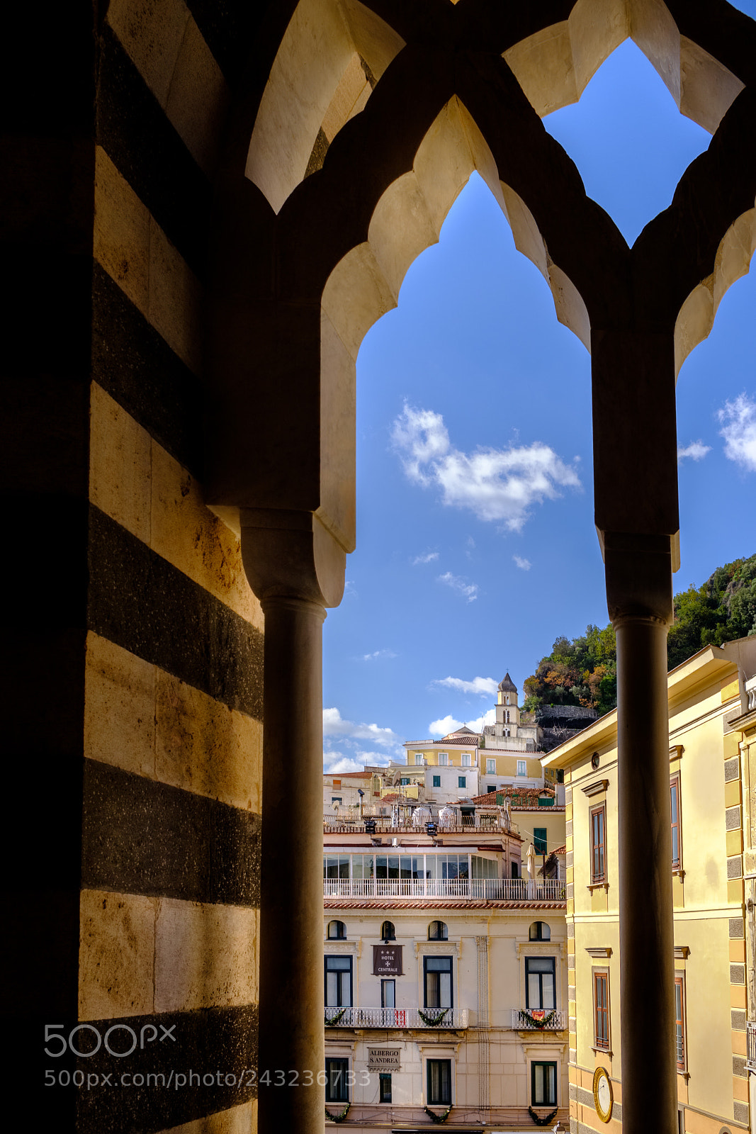 Fujifilm X-T20 sample photo. Amalfi from church window photography