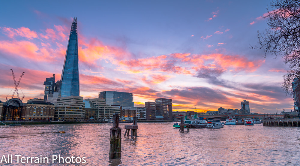 Pentax 645D sample photo. The shard and dusk photography