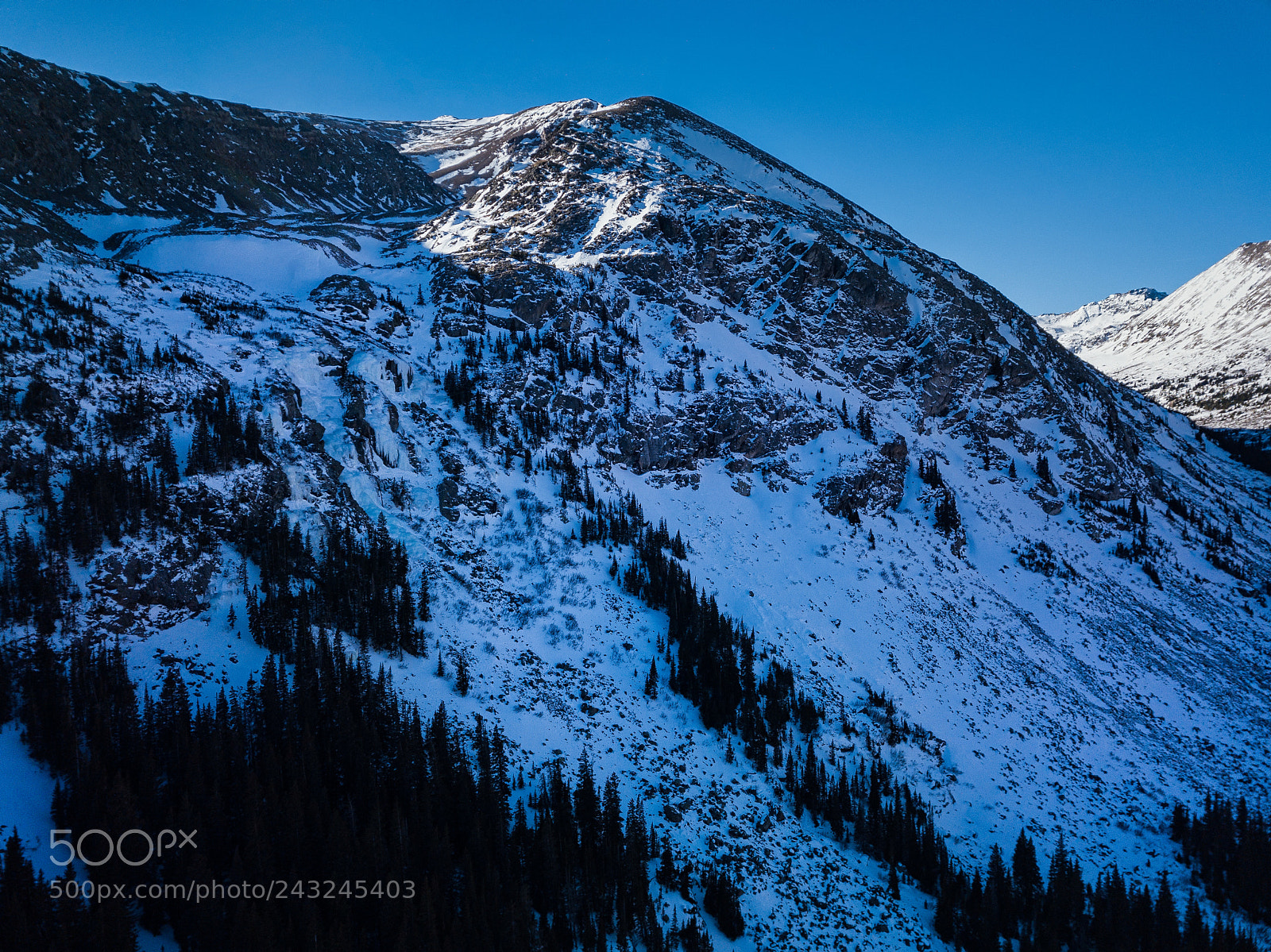 DJI FC220 sample photo. Mount lincoln falls winter photography
