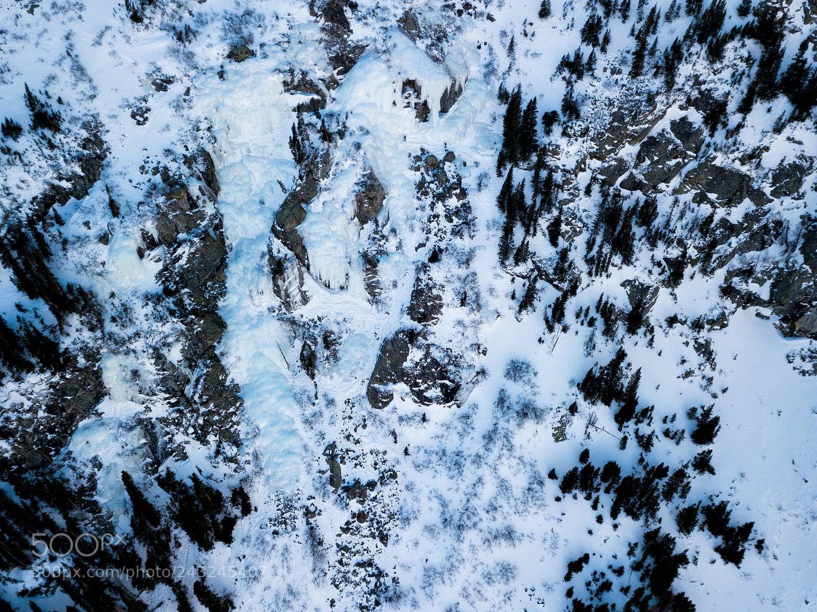 DJI FC220 sample photo. Mount lincoln falls winter photography