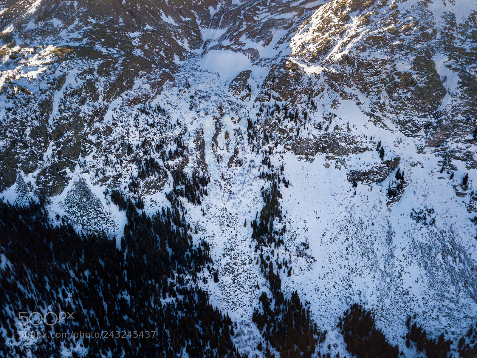 DJI FC220 sample photo. Mount lincoln falls winter photography