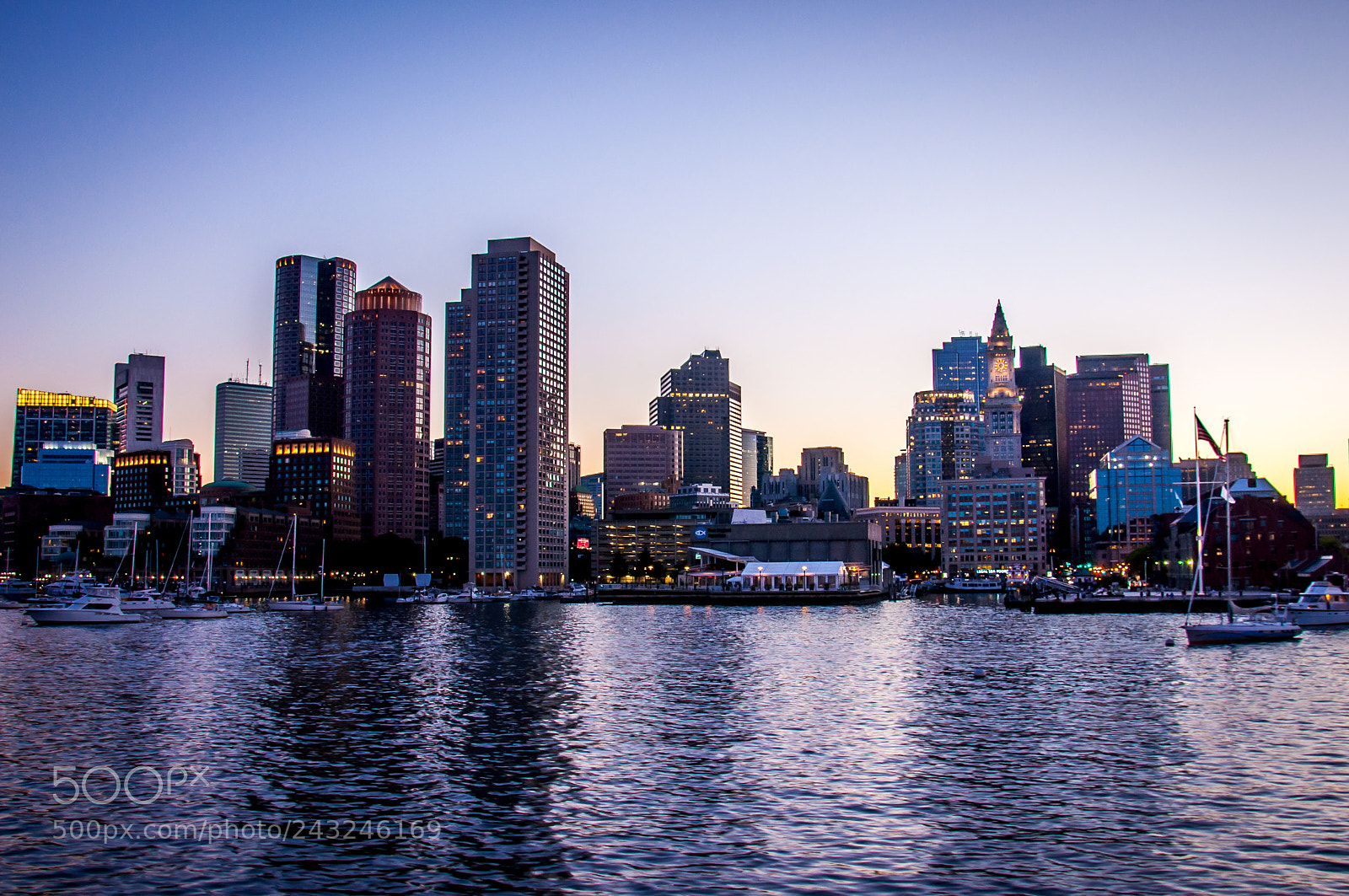 Nikon D90 sample photo. Boston at dusk photography