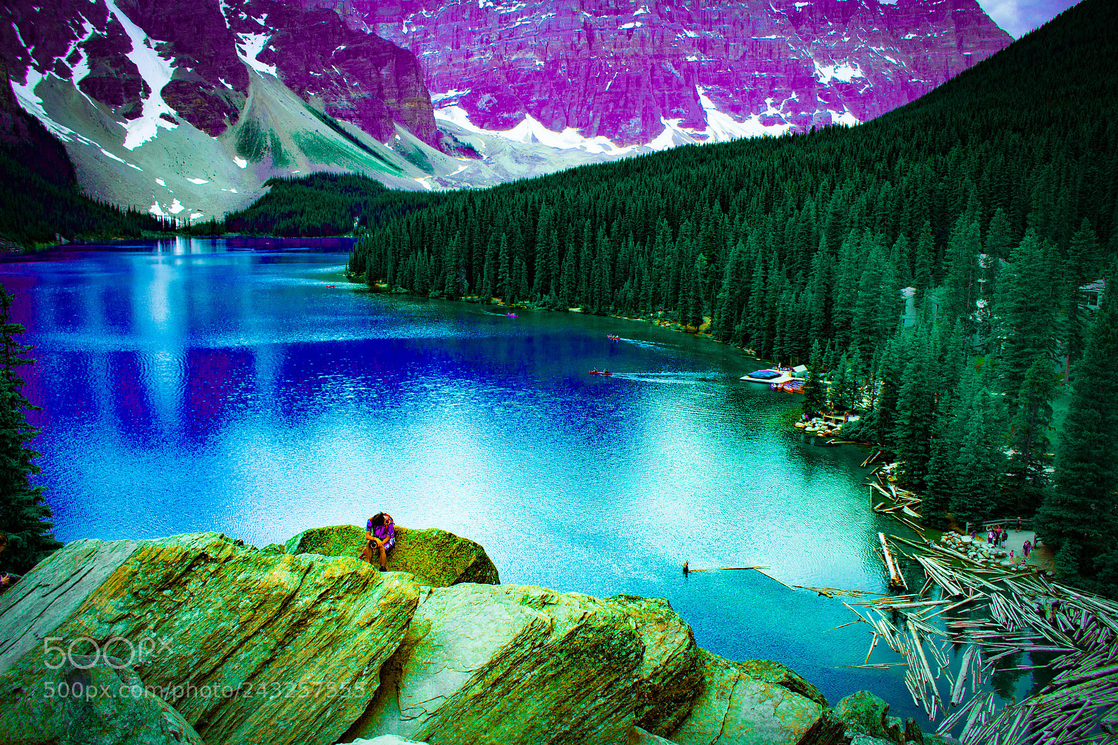 Canon EOS 100D (EOS Rebel SL1 / EOS Kiss X7) sample photo. Moraine lake shoreline photography