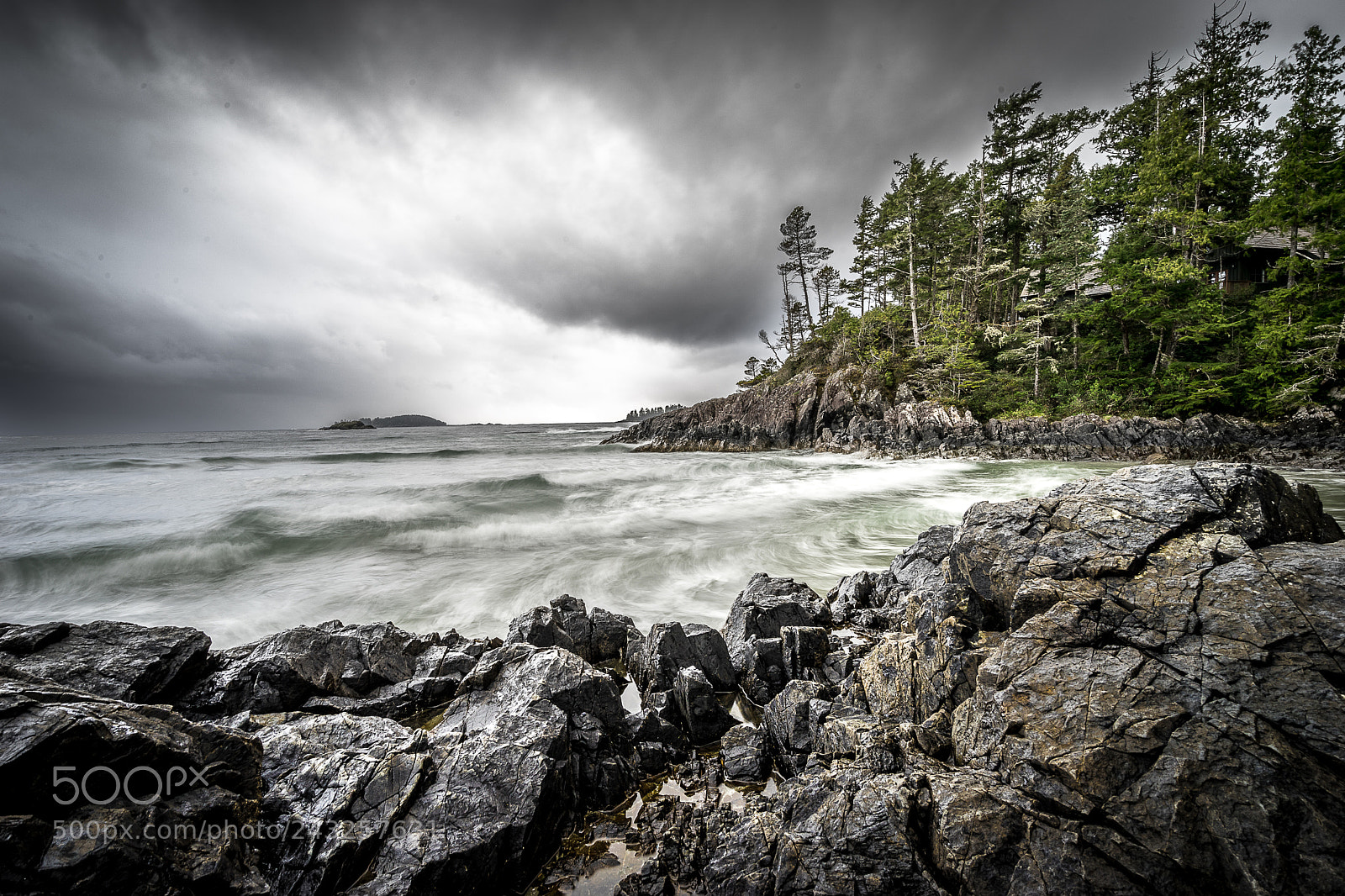 Sony a7 II sample photo. Tofino storm photography