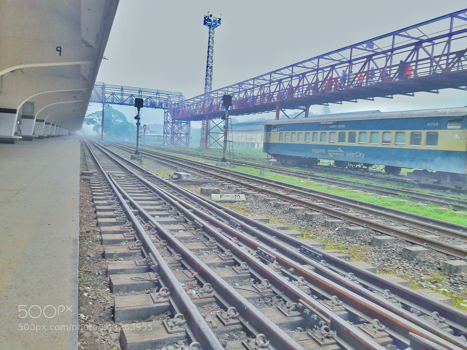 Samsung Galaxy J7 sample photo. Kamalapur railway station photography