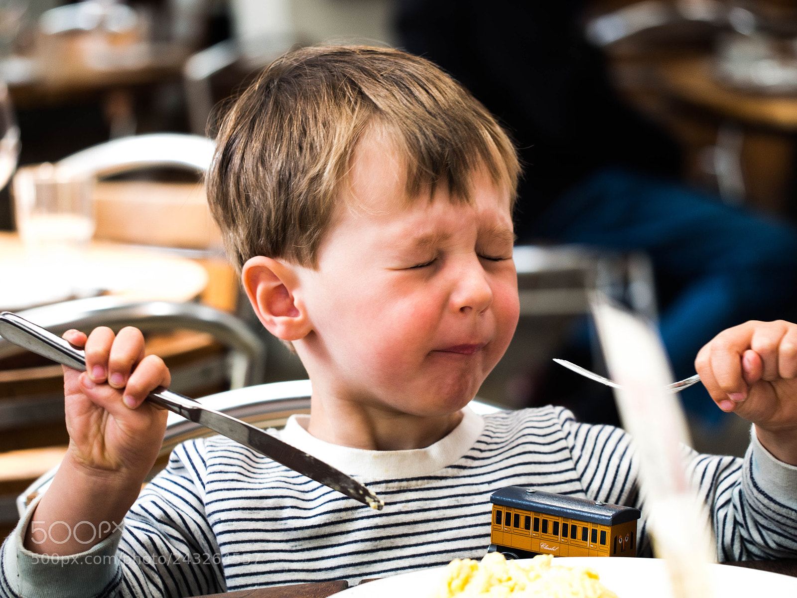 Olympus OM-D E-M5 sample photo. Grandson trying new food photography