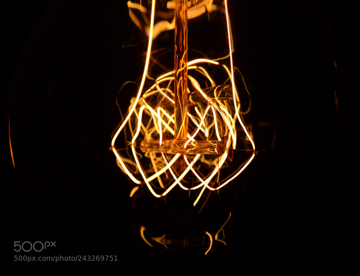 Nikon D3200 sample photo. Vintage light bulb photography