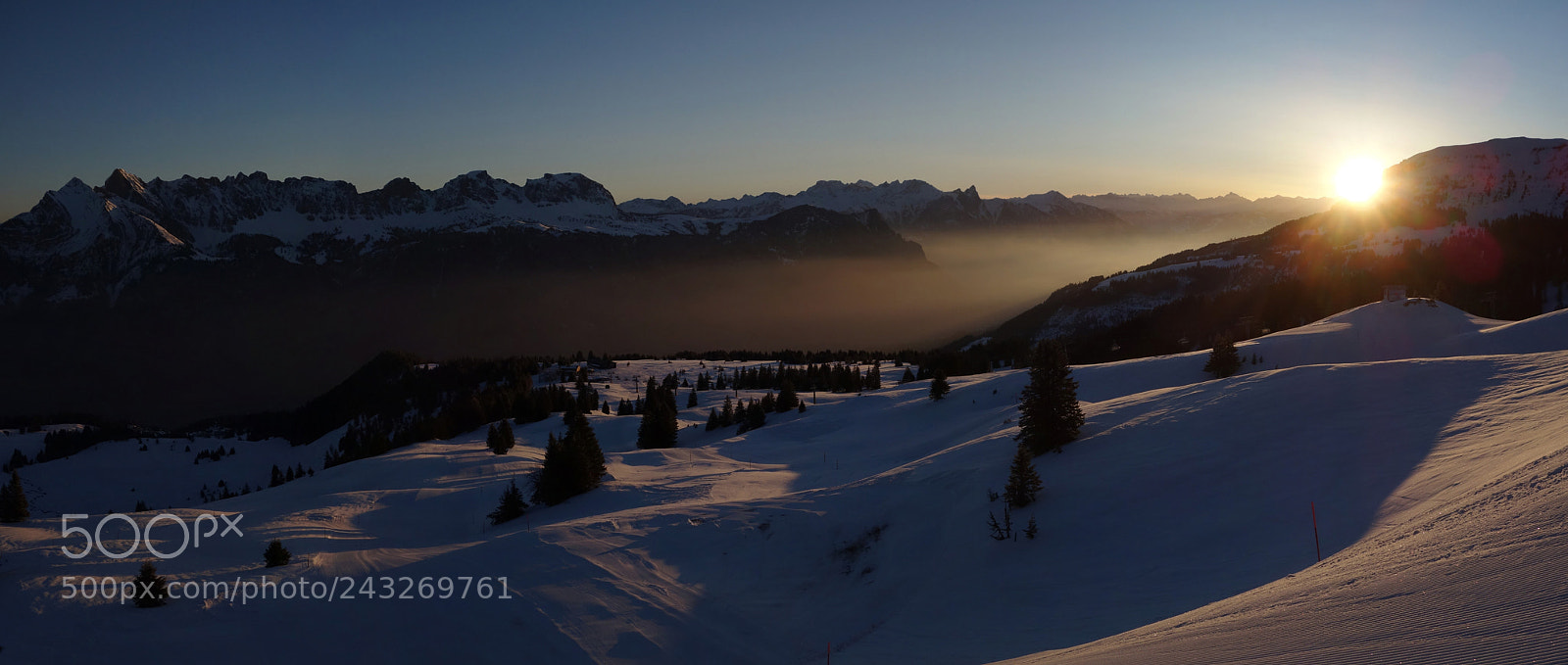 Sony Cyber-shot DSC-RX100 sample photo. Sunrise in flumserberg photography