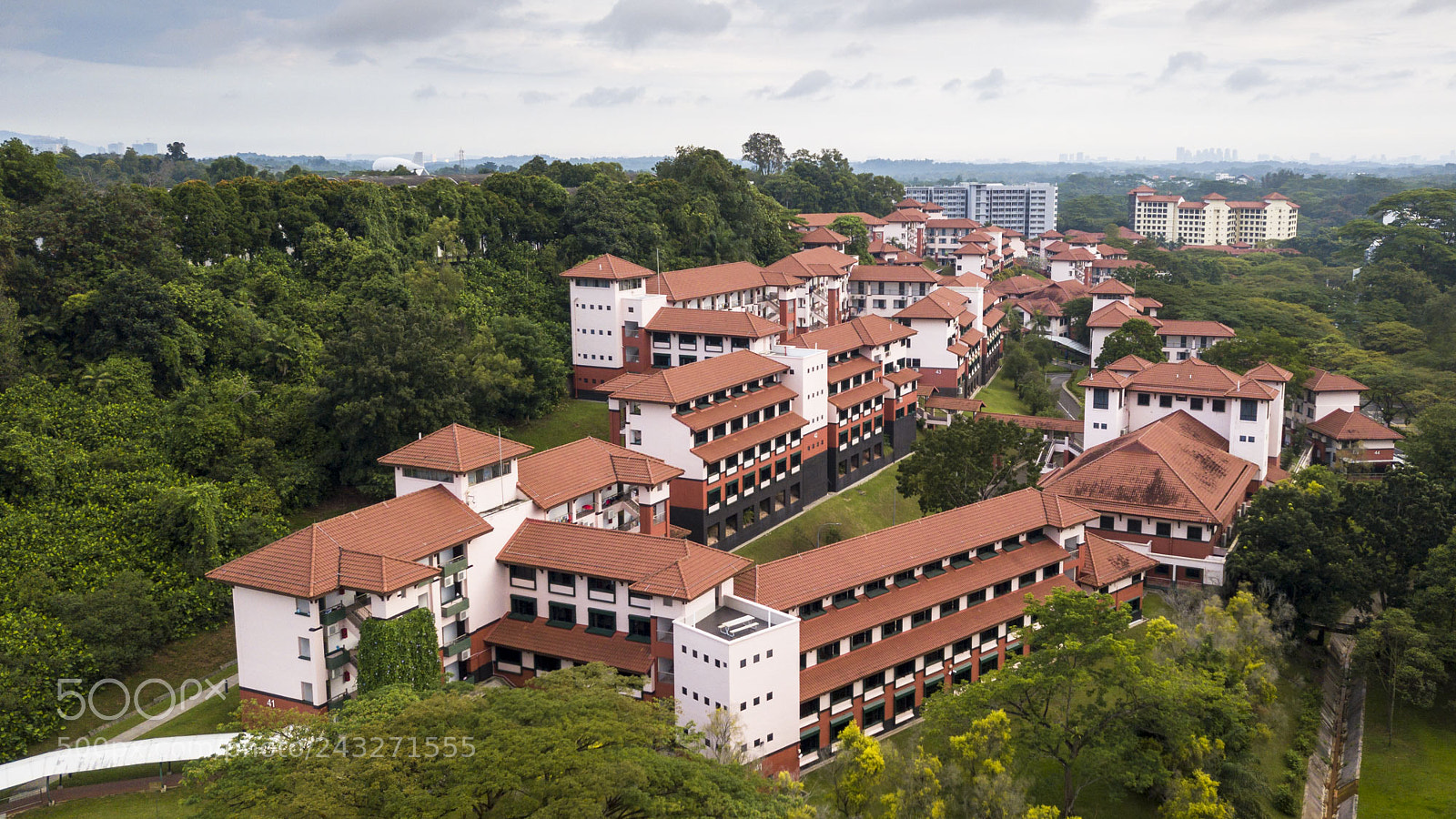 DJI FC220 sample photo. Halls of ntu photography