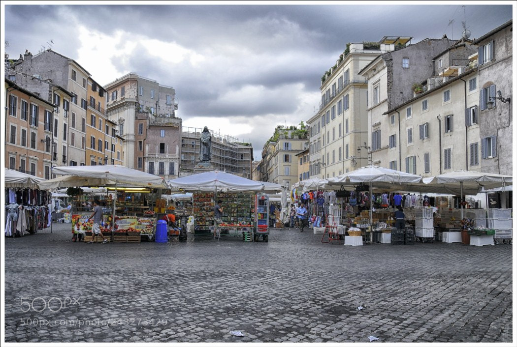 Nikon D300S sample photo. Piazza campo de fiori photography