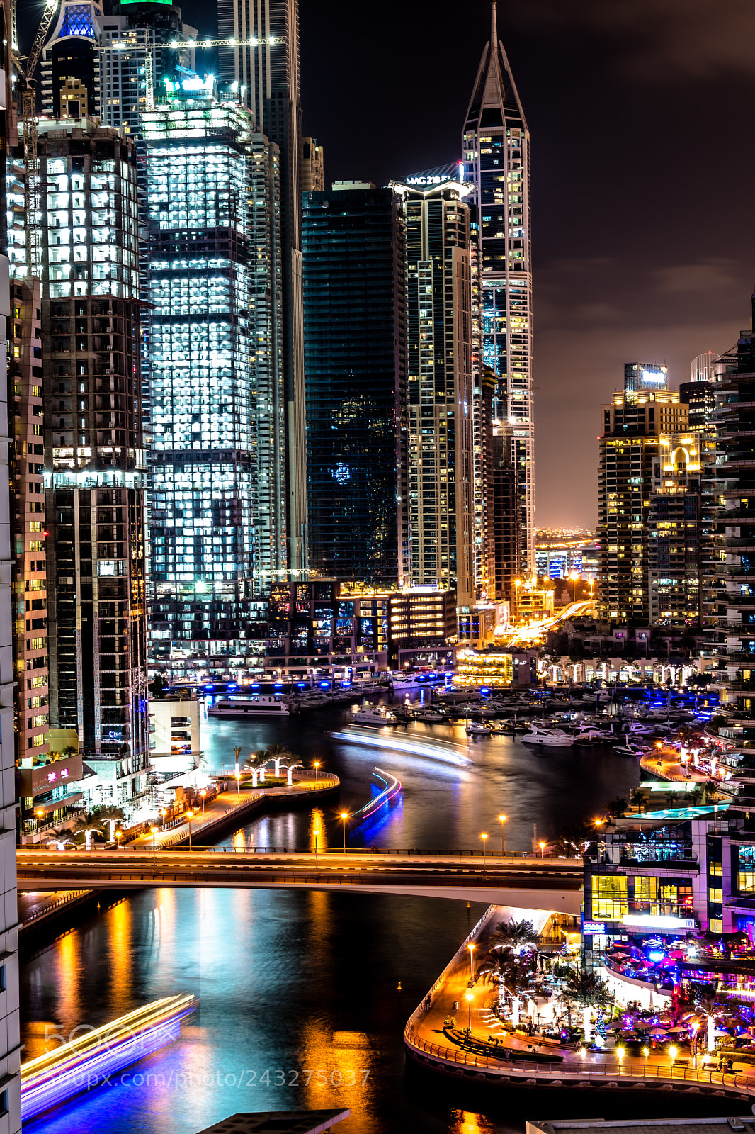 Nikon D5600 sample photo. Dubai marina at night photography