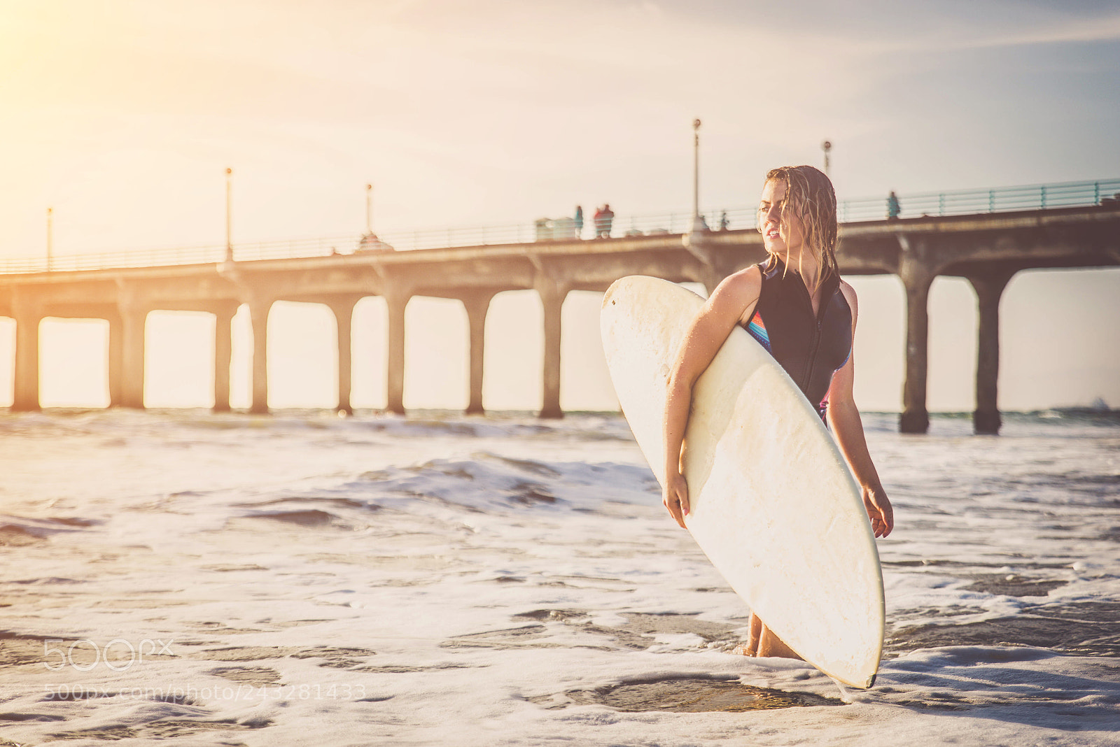 Nikon D610 sample photo. Woman surfing photography
