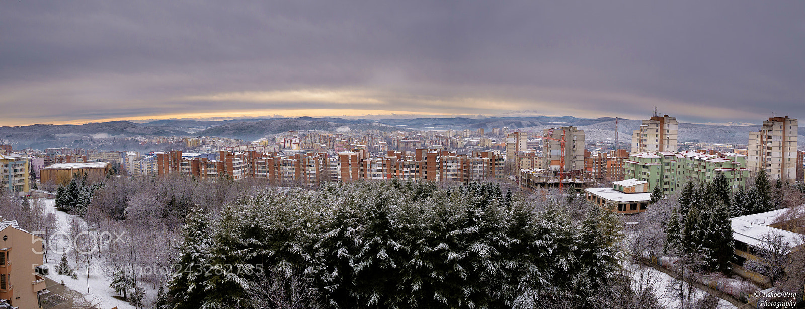 Panasonic Lumix DMC-G85 (Lumix DMC-G80) sample photo. City winter panorama photography