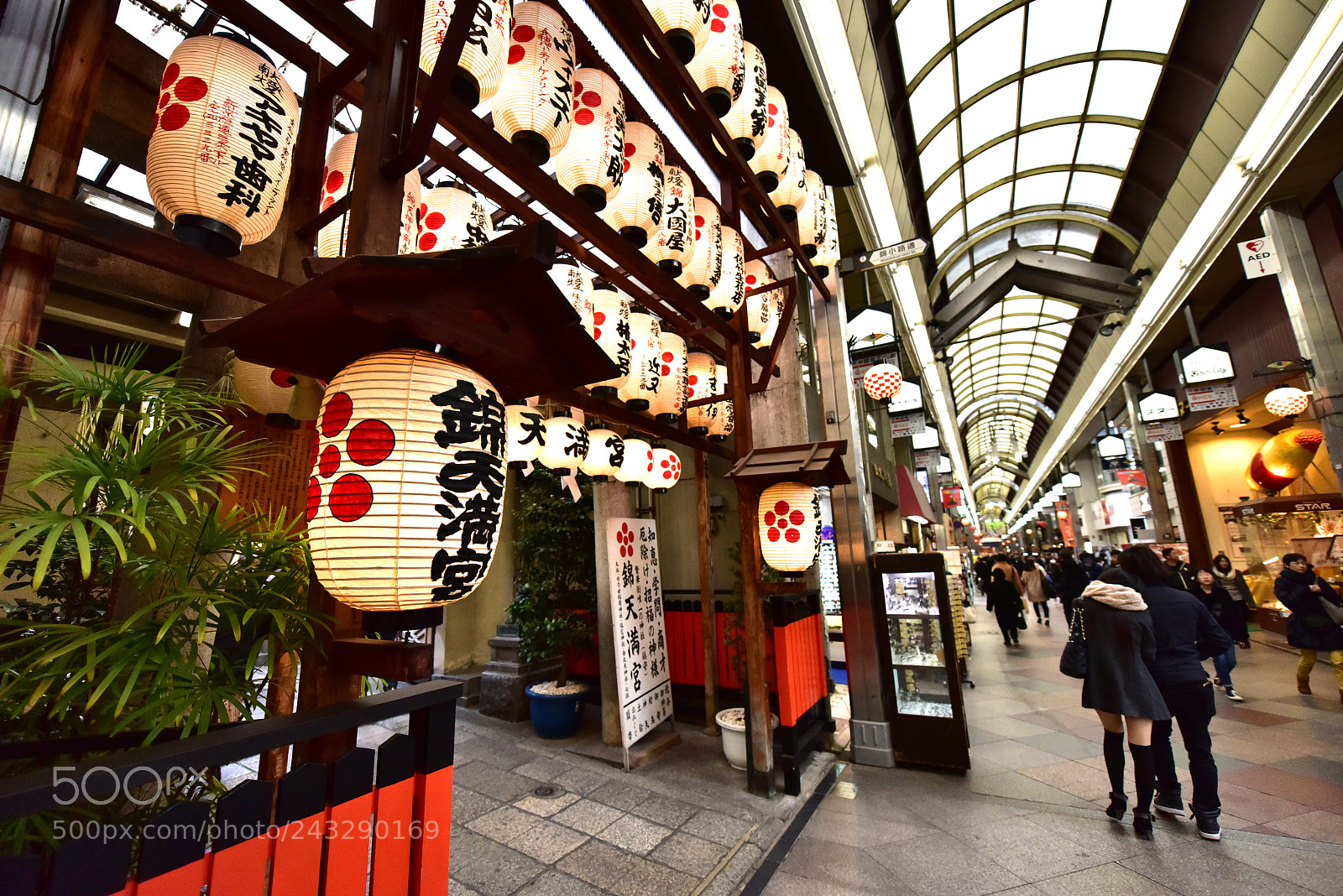 Nikon D810 sample photo. Lanterns in a kyoto photography