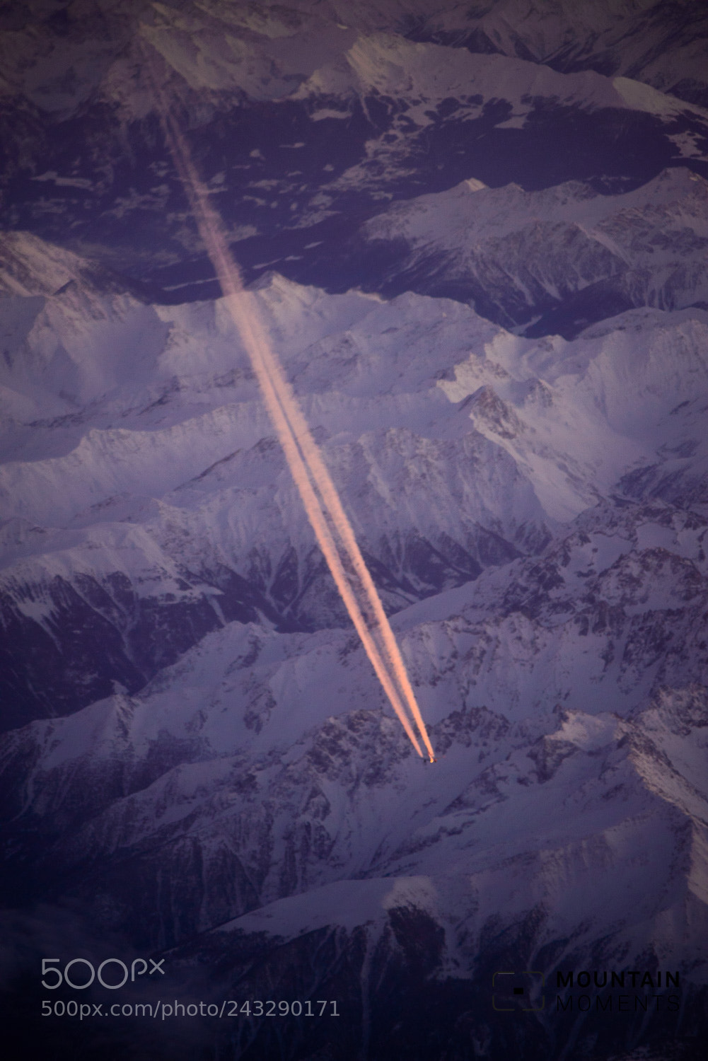 Nikon D610 sample photo. Plane above the alps photography
