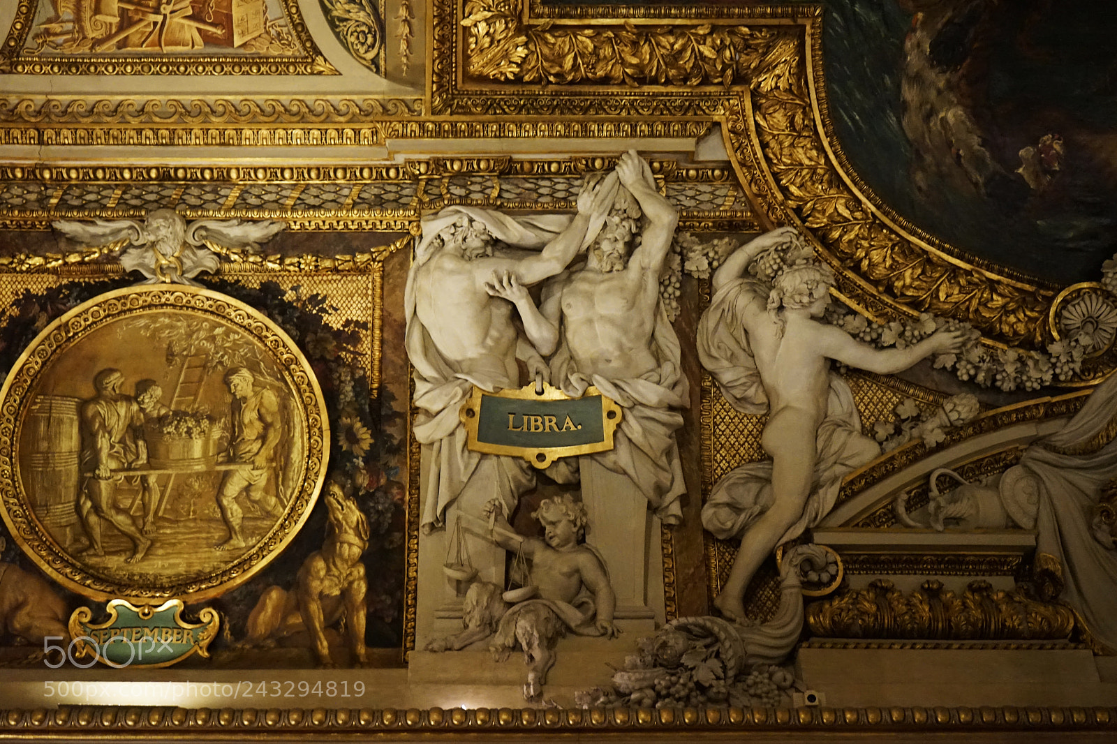 Sony a7 sample photo. Ceilings of the louvre photography