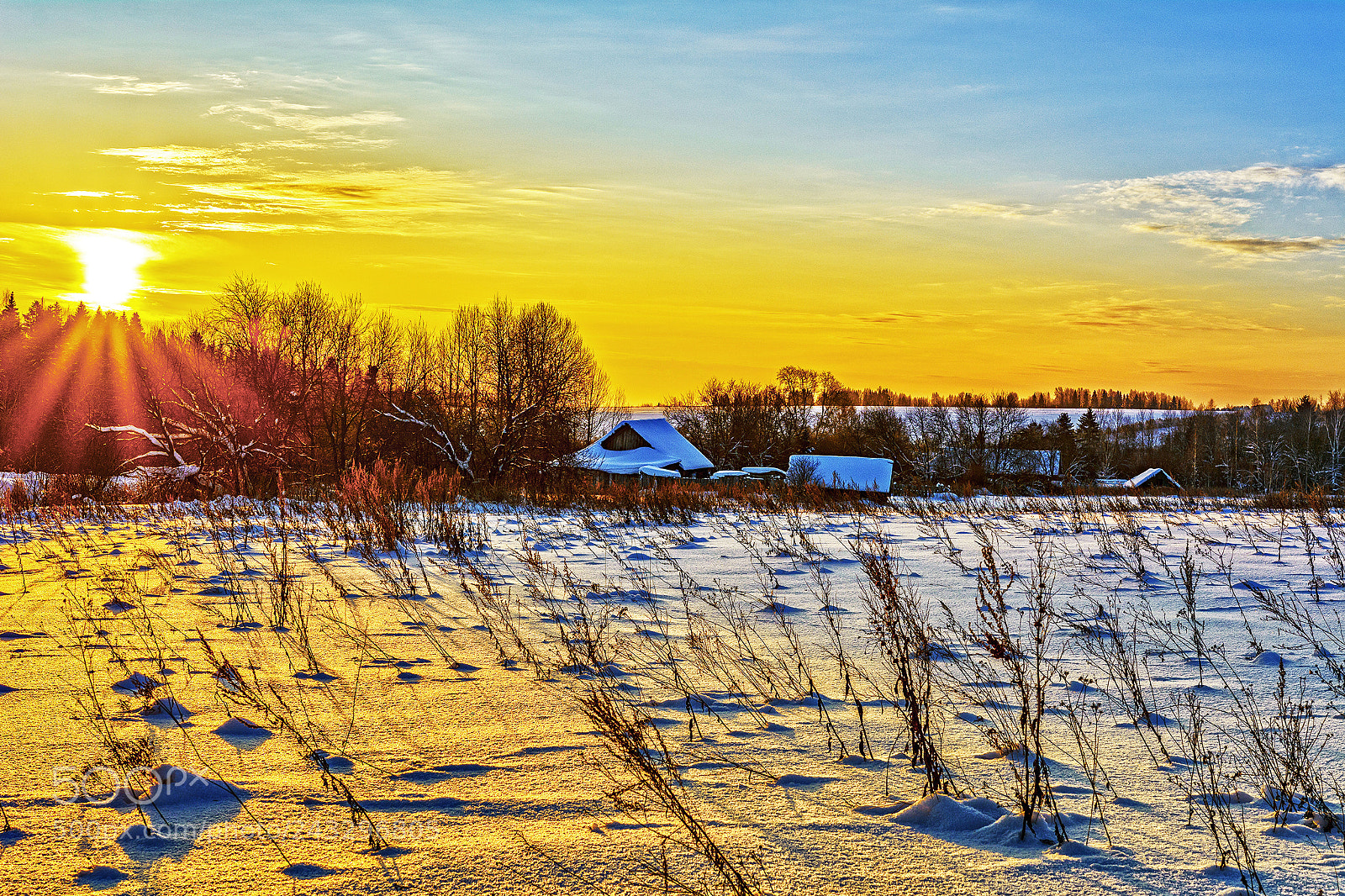 Nikon D7100 sample photo. Рассвет над заброшенной деревней. photography