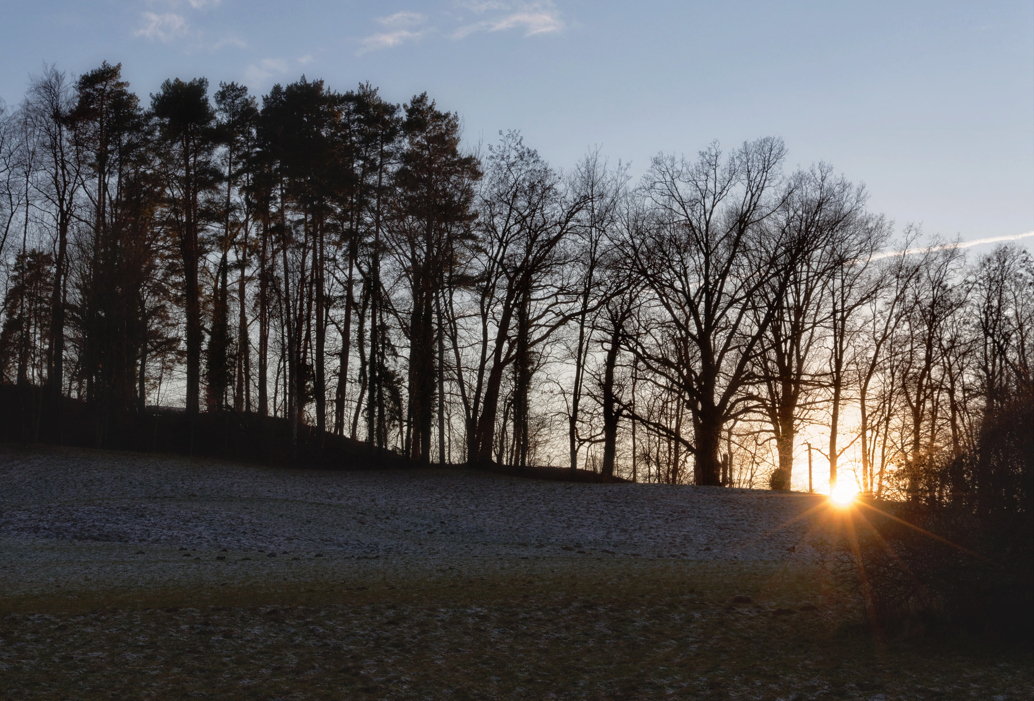 Canon EOS 7D Mark II sample photo. December sunset at the clearing photography