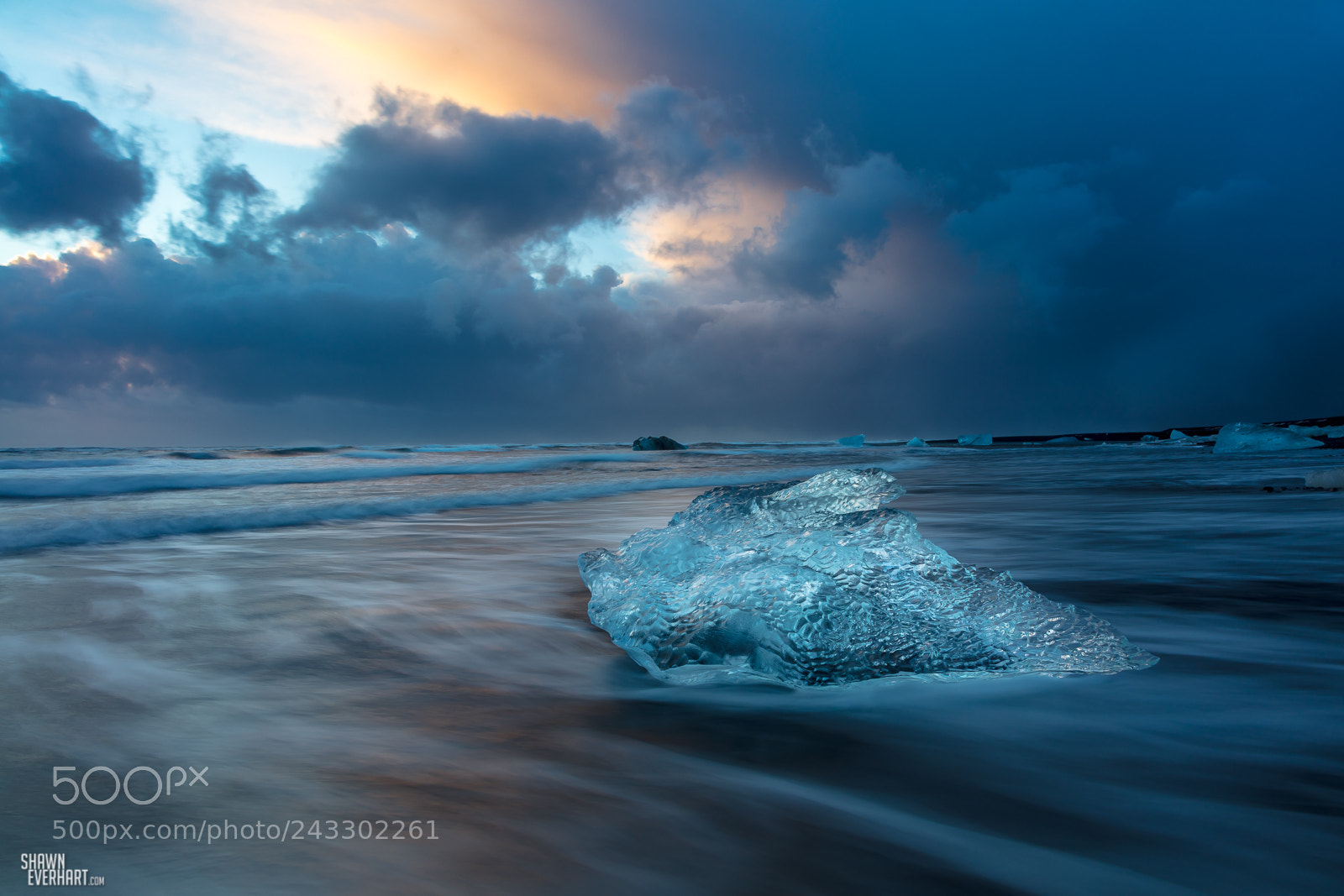 Canon EOS 5DS R sample photo. Diamond ice beach sunrise photography