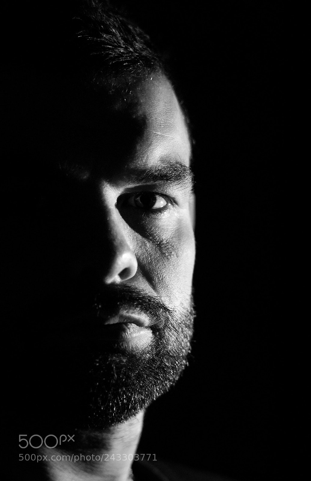 Sony a7 sample photo. Man in black black photography