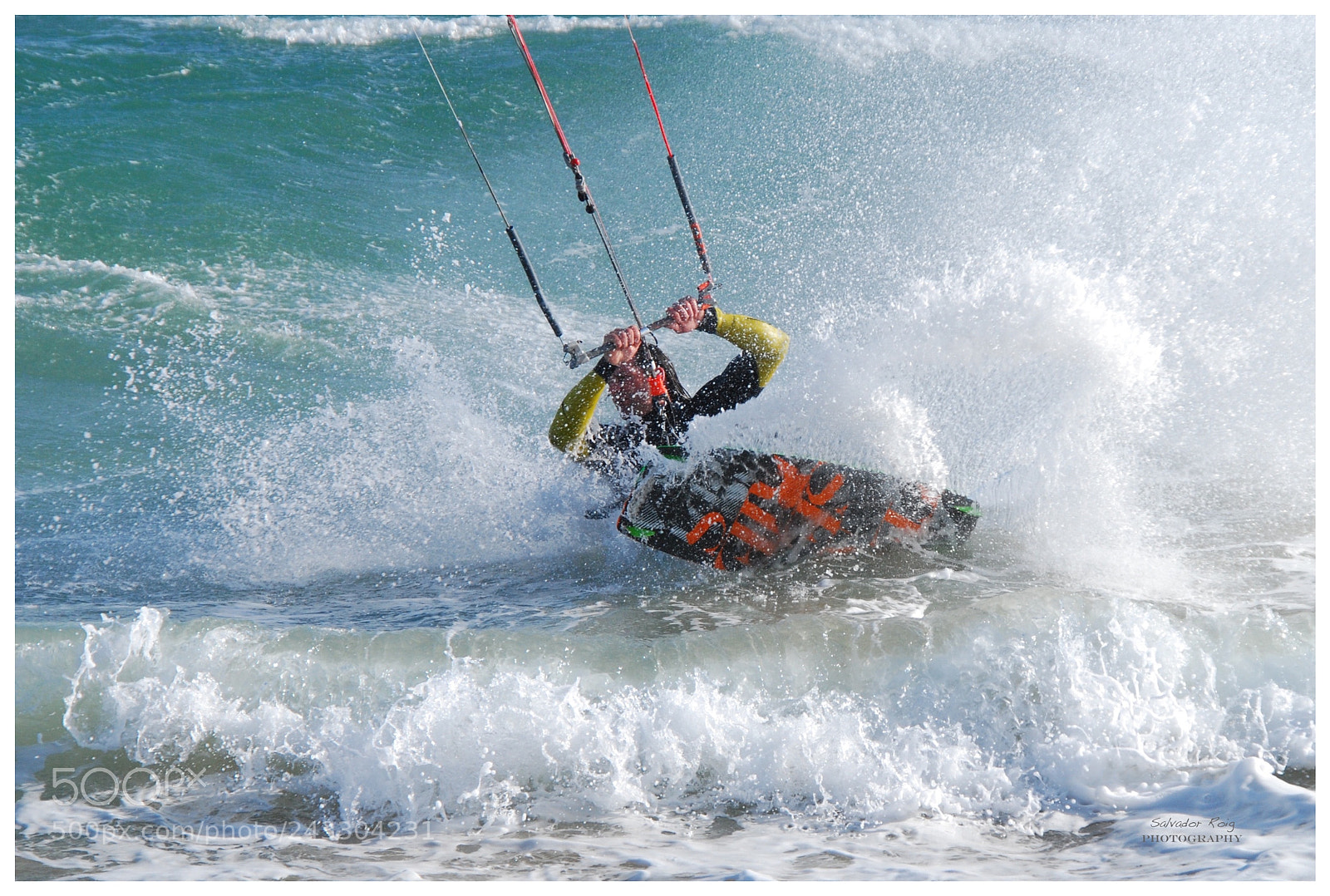 Nikon D60 sample photo. Kite surfing photography