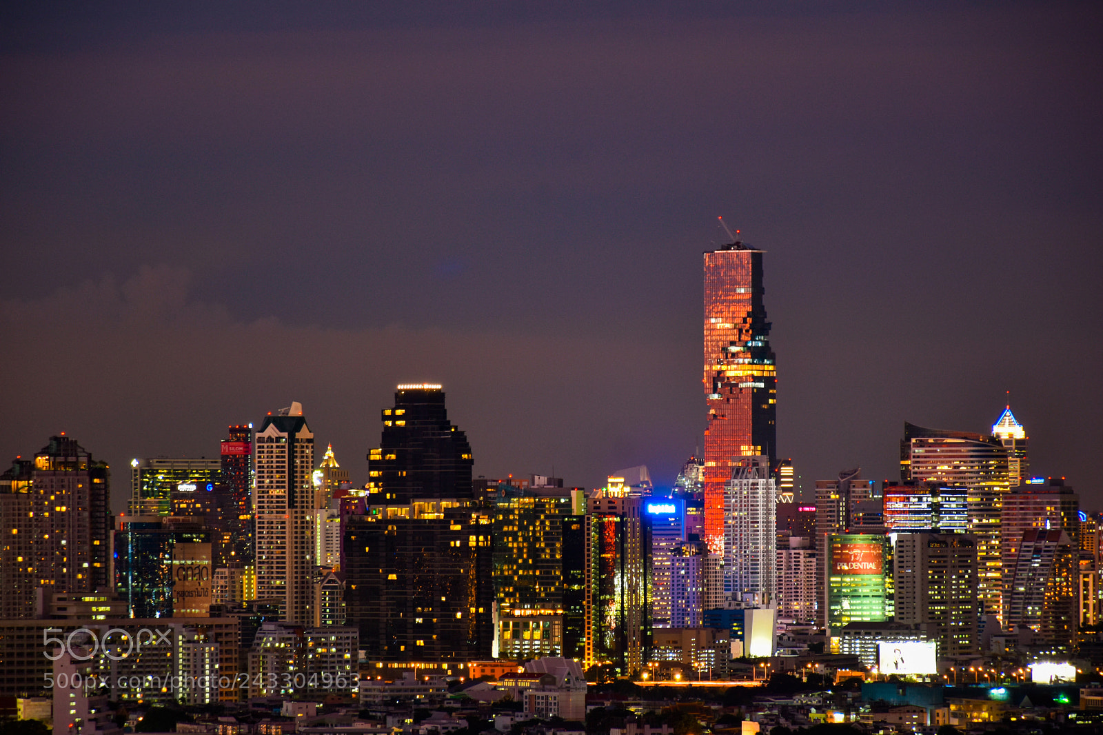 Nikon D7200 sample photo. Red twilight mahanakhon photography