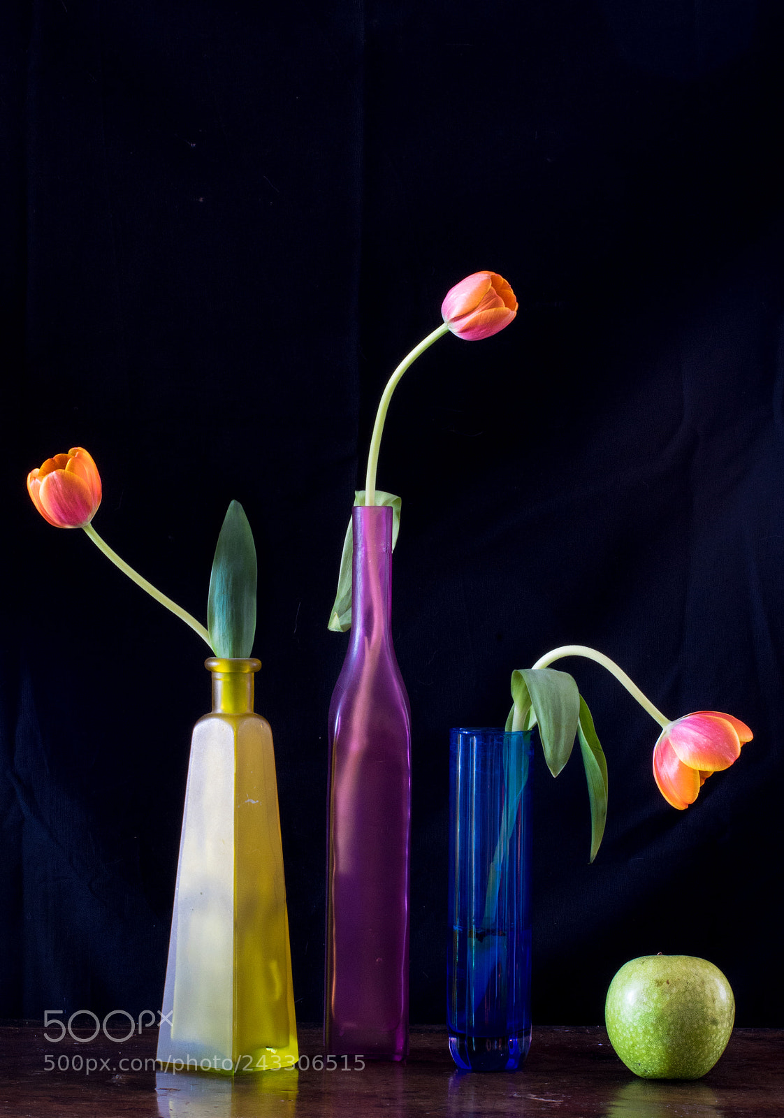 Sony a7R sample photo. Tulips and apple photography