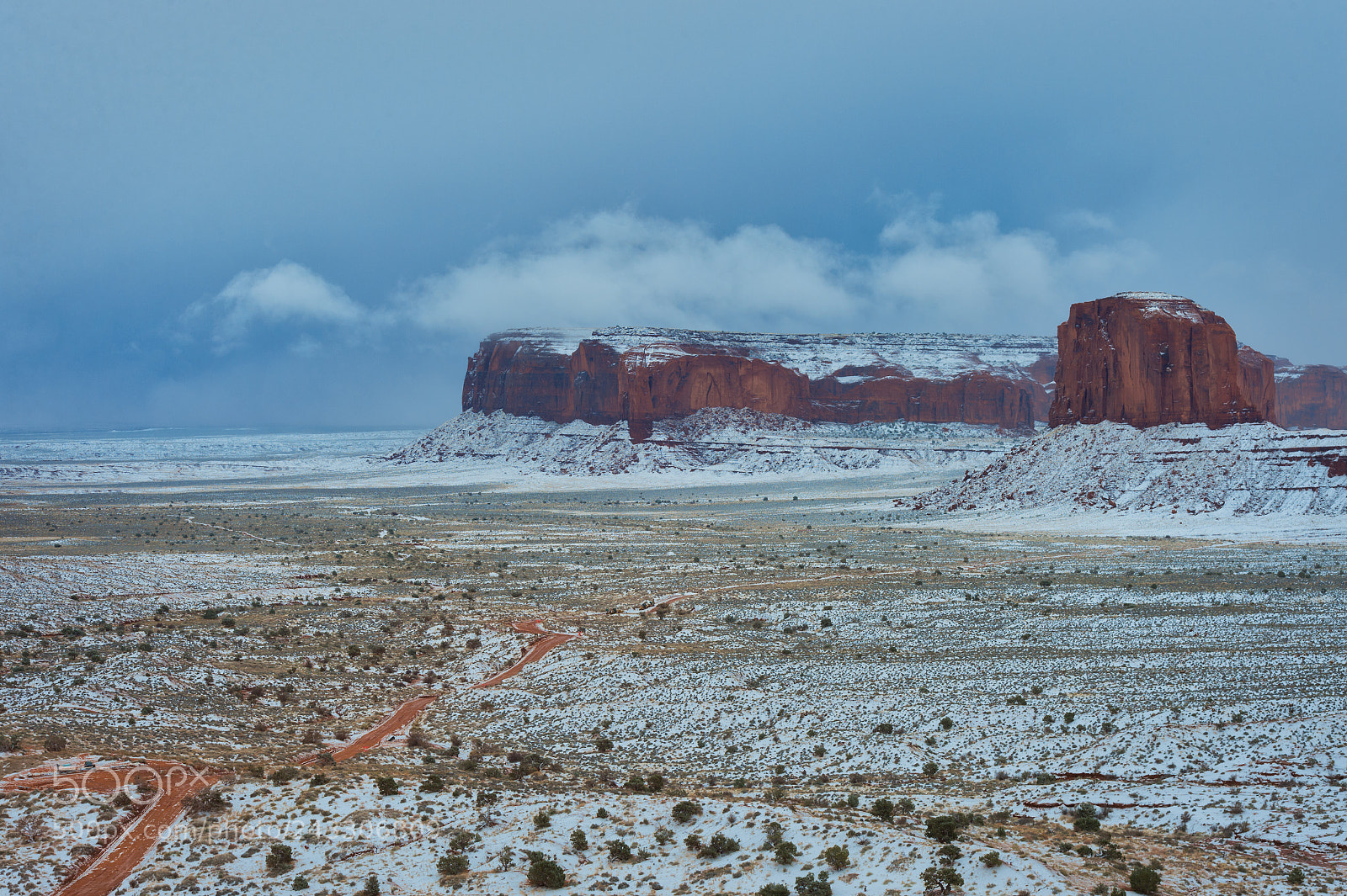 Nikon D4 sample photo. Monument valley winter photography