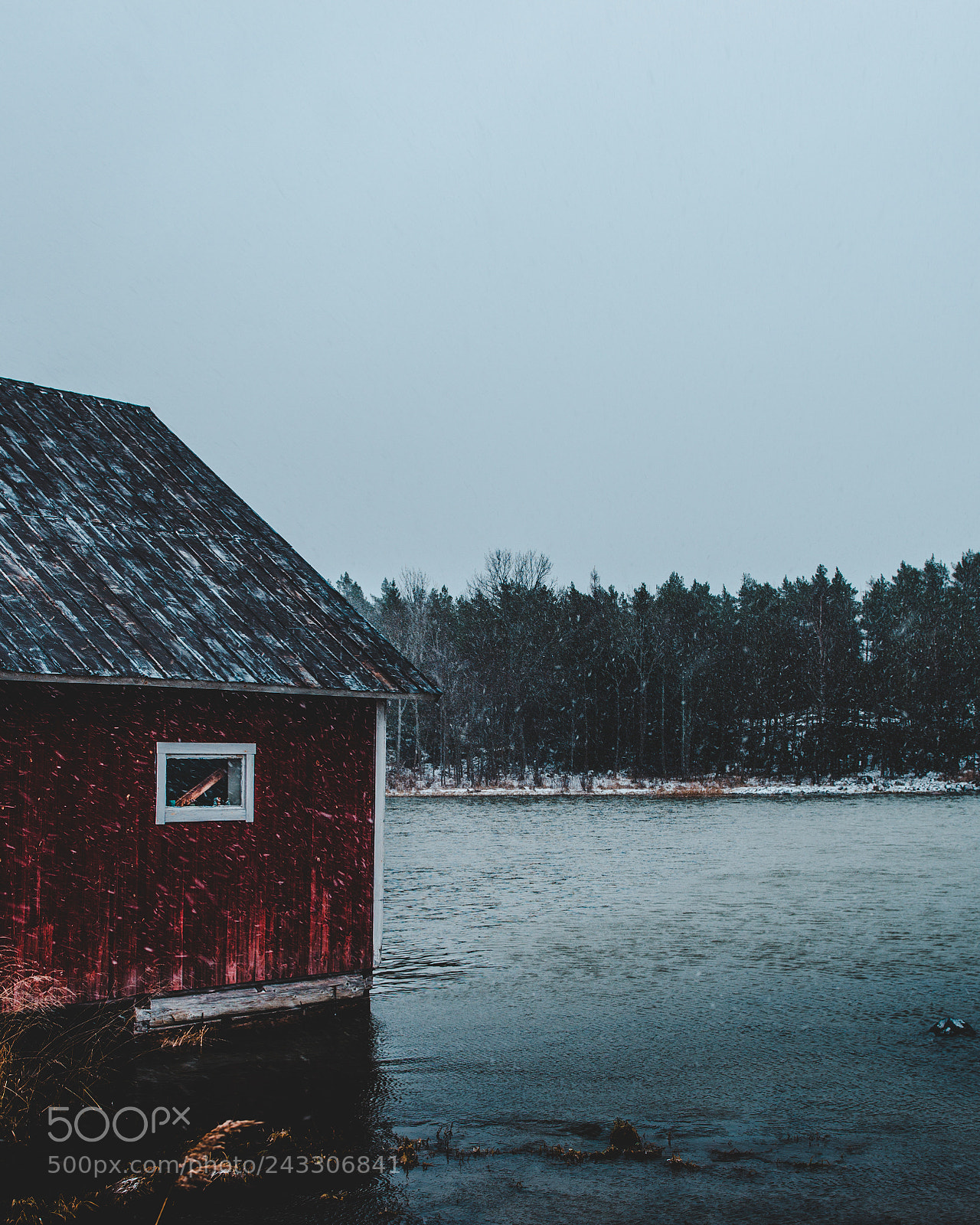 Nikon D810 sample photo. Boathouse in the snowstorm photography