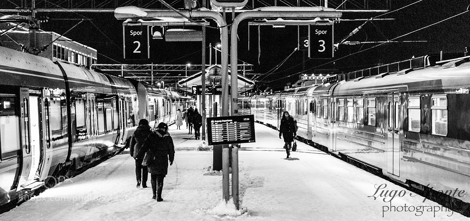 Nikon D300 sample photo. Ski train station photography