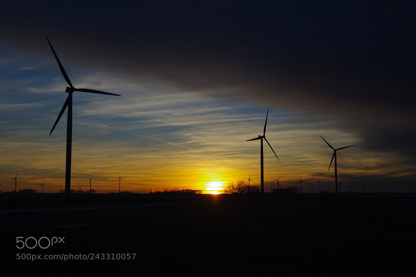 Pentax K-3 II sample photo. Windmill sunset photography