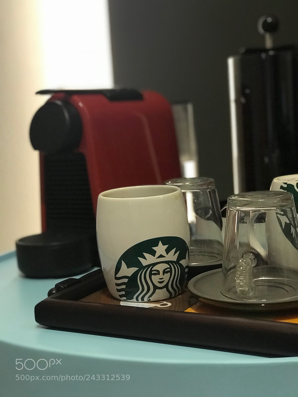 Apple iPhone 7 Plus sample photo. Nespresso machine and starbucks photography