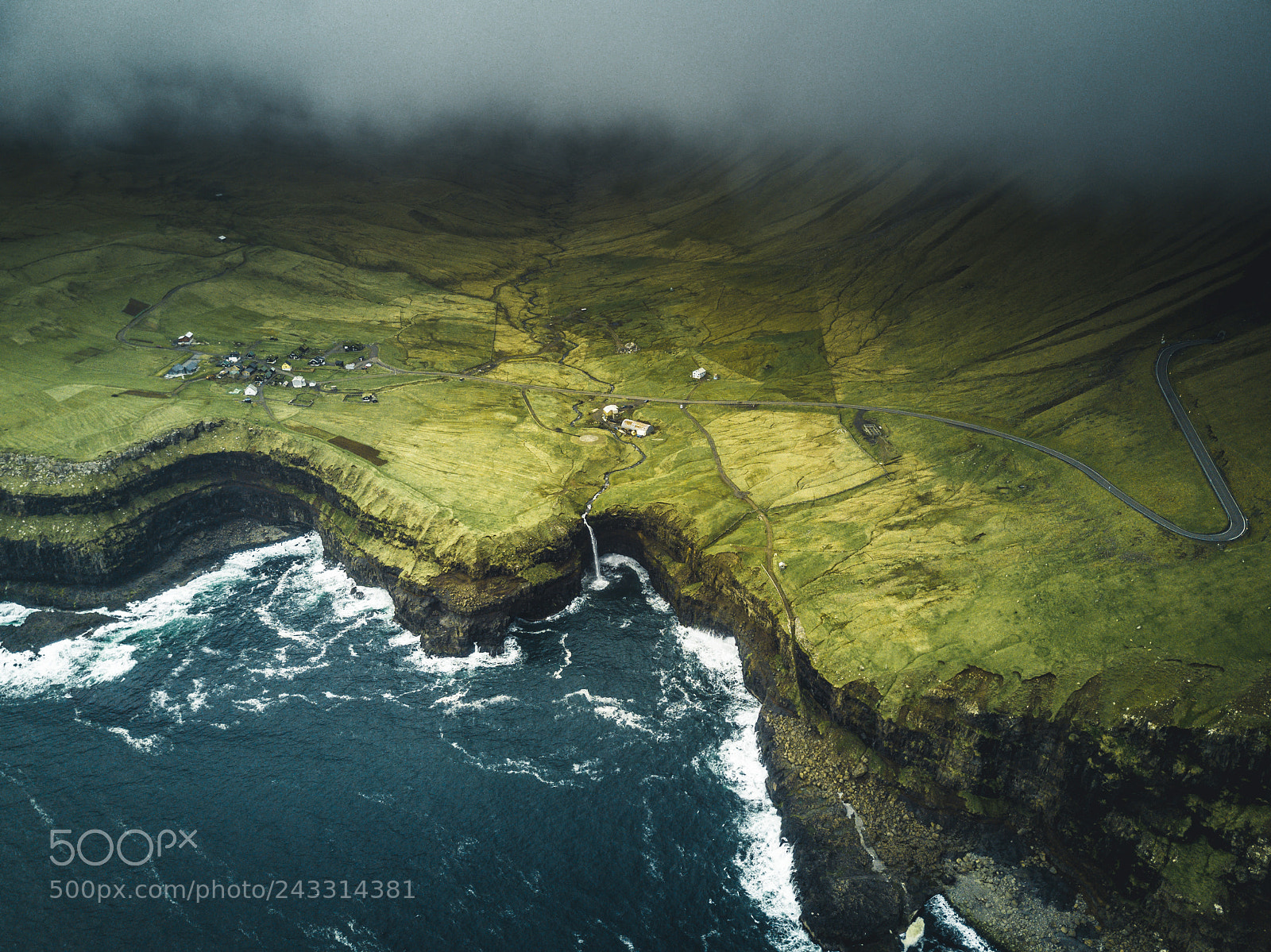 DJI FC220 sample photo. Gásadalur photography