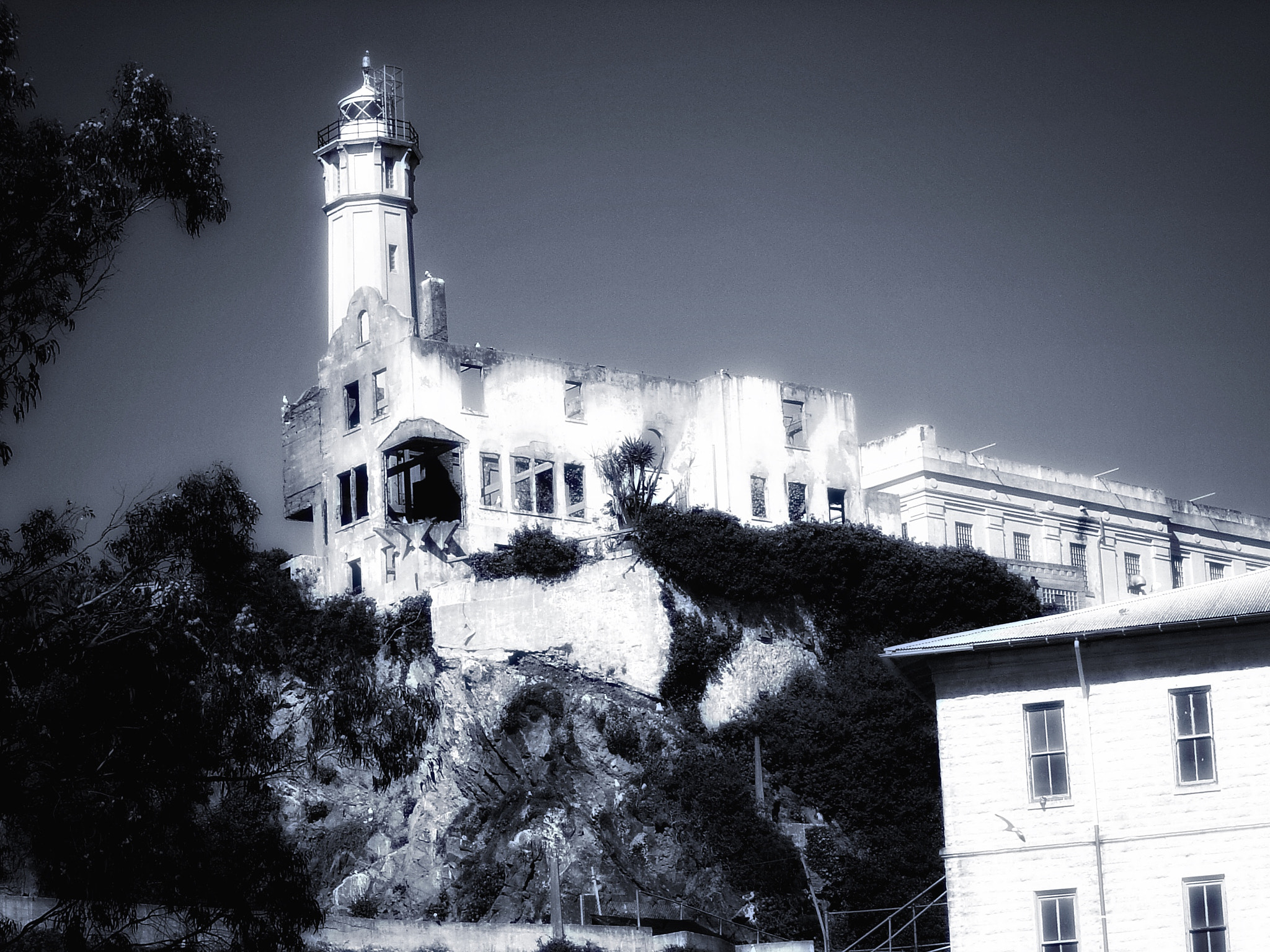 Sony DSC-P92 sample photo. Alcatraz lighthouse photography