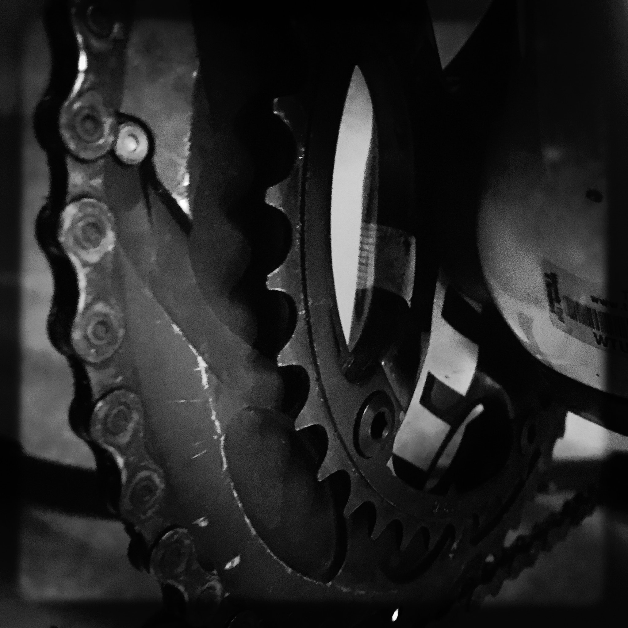 Hipstamatic 339 sample photo. Trek speed concept chainring photography