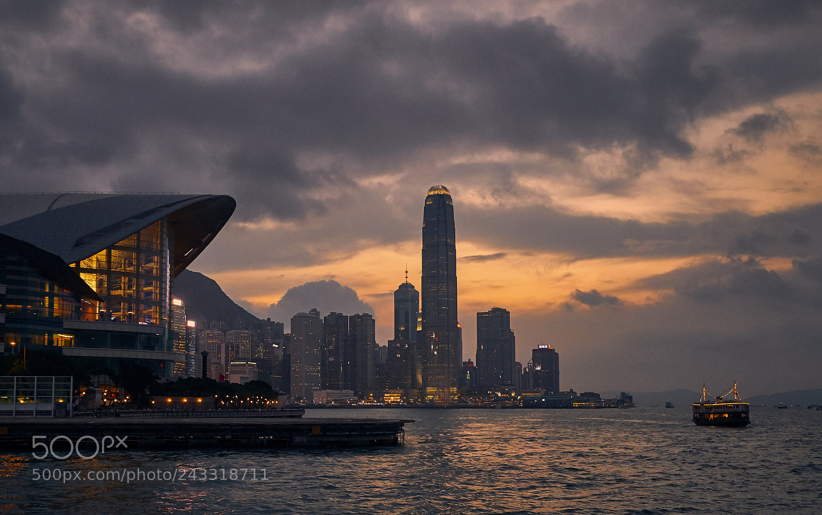 Fujifilm X-T2 sample photo. Hong kong bay sunset photography