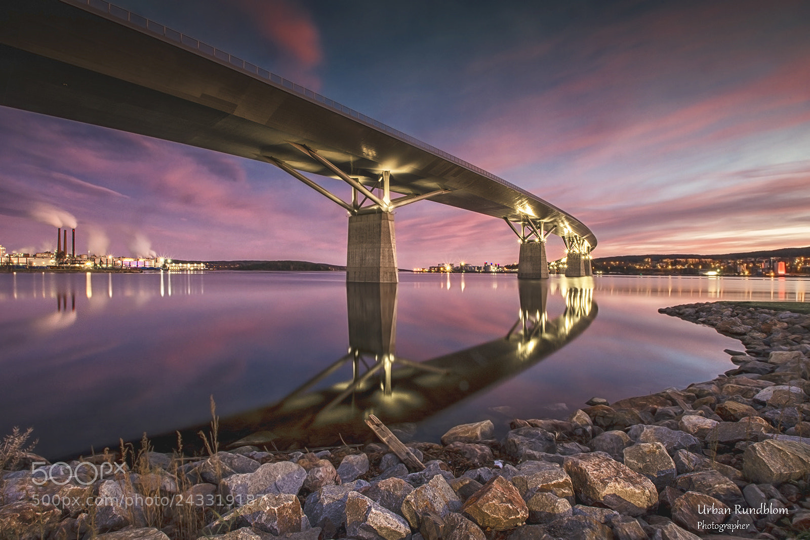 Nikon D500 sample photo. Sundsvalls bridge reflection photography
