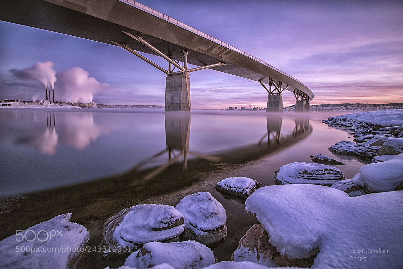 Nikon D500 sample photo. Sundsvall brigde in januari photography
