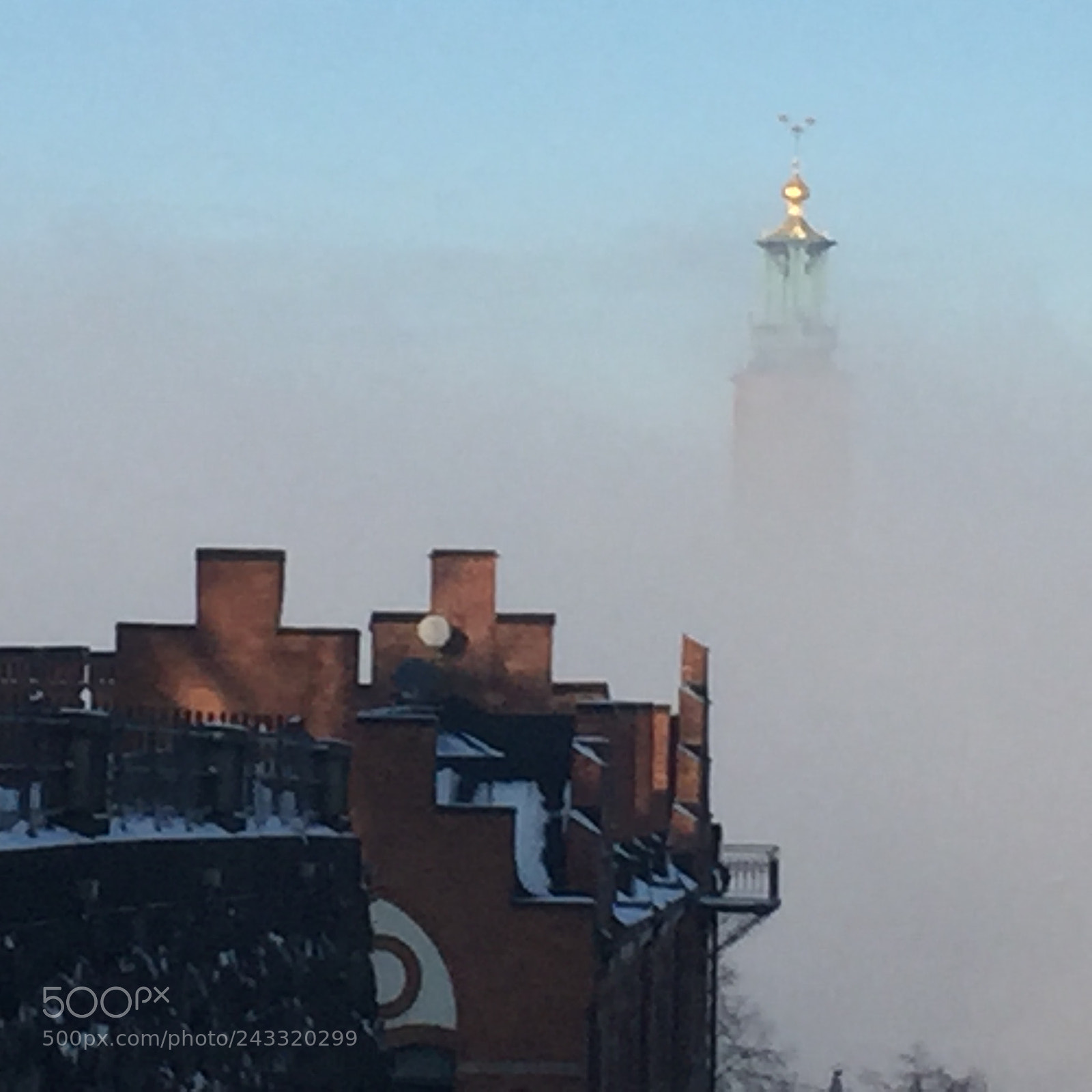 Apple iPhone 6 sample photo. City hall in winter photography