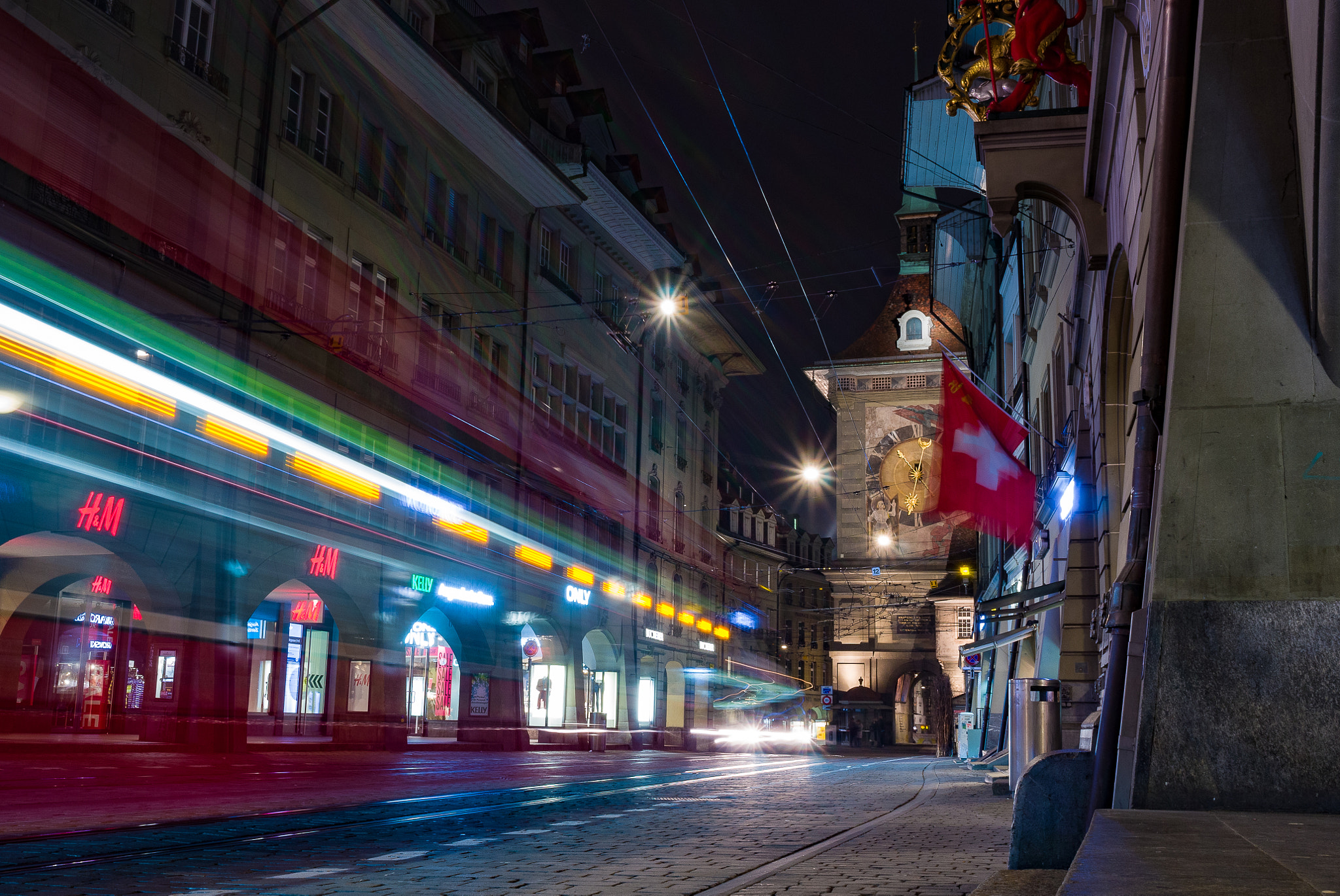 Leica X1 sample photo. Bern by night photography