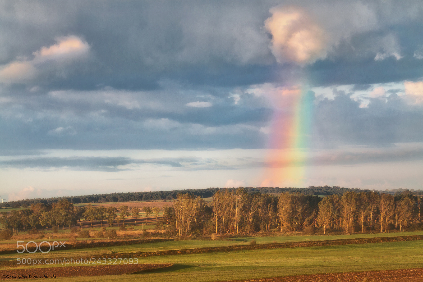 Canon EOS 50D sample photo. Autumn rain and rainbow photography