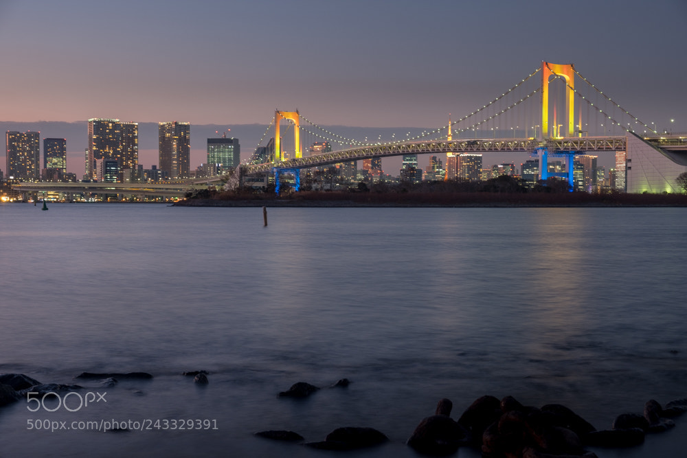 Fujifilm X-T2 sample photo. Rainbow bridge at sunset photography