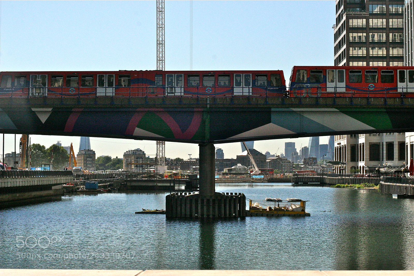 Canon EOS 30D sample photo. Dlr trains crossing the photography