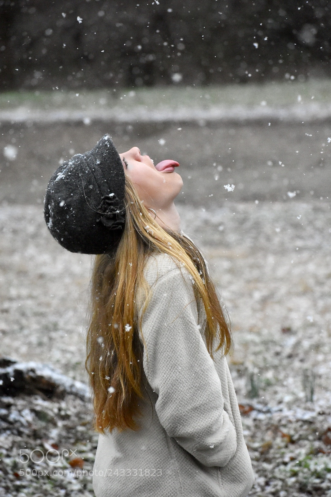 Nikon D3400 sample photo. Catching snowflakes photography