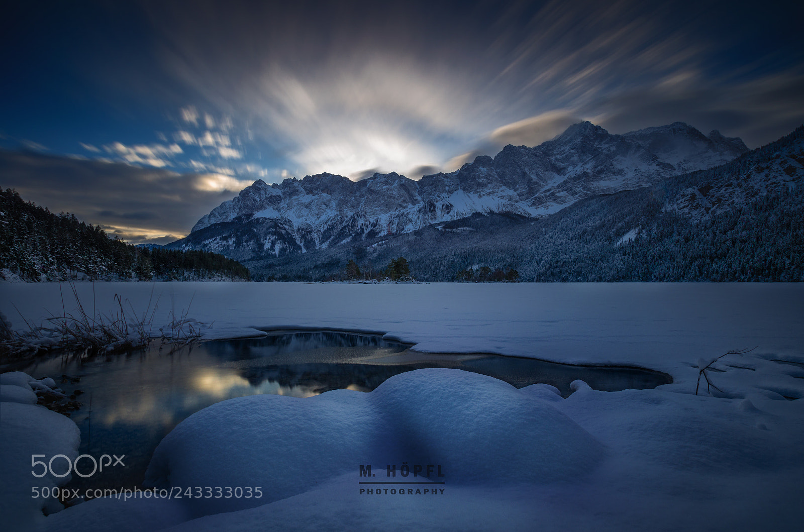 Nikon D5100 sample photo. Frozen eibsee photography