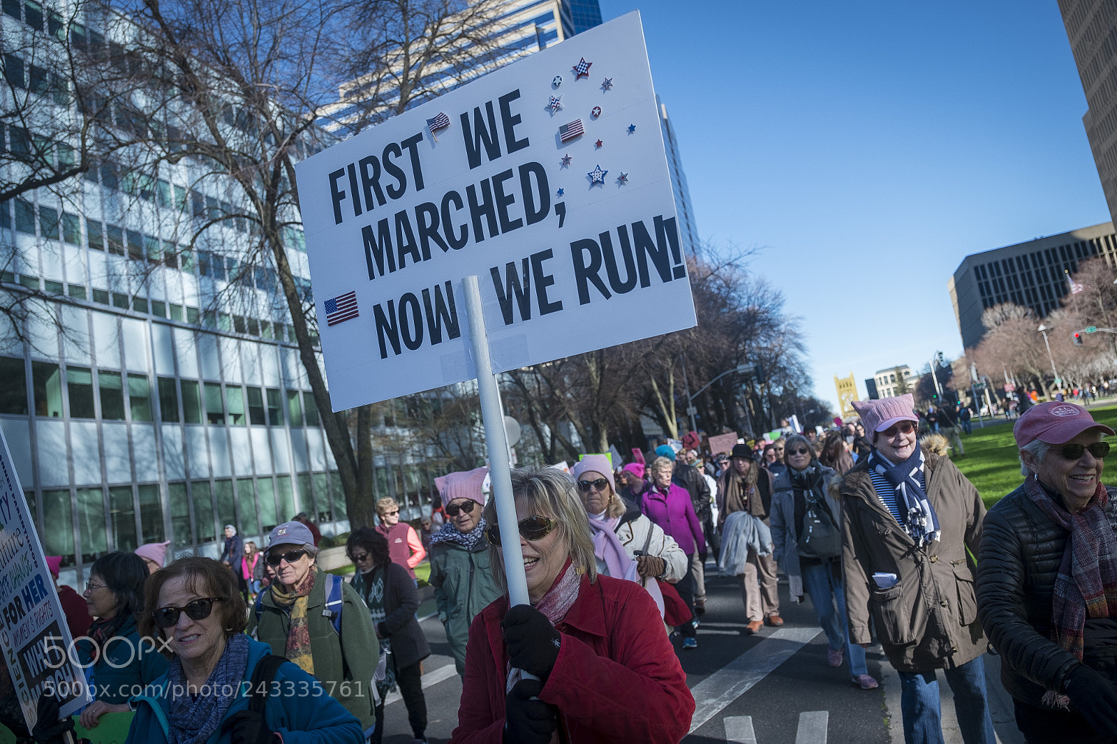 Fujifilm X-Pro1 sample photo. Women's march sacramento photography