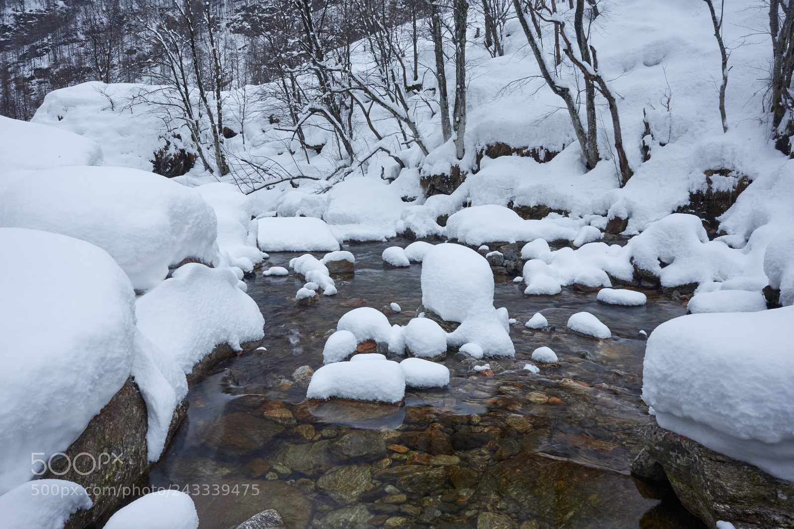 Ricoh GR II sample photo. Winter river photography